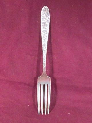 Silverplate National Silver Co.  Narcissus Dinner Fork 7 3/8 " W/reverse Design