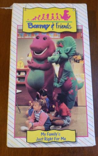Barney & Friends My Family’s Just Right For Me (VHS,  1992) Time Life RARE OOP 3