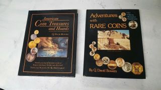 2 Books Adventures With Rare Coins & American Coin Treasures Hoards David Bowers