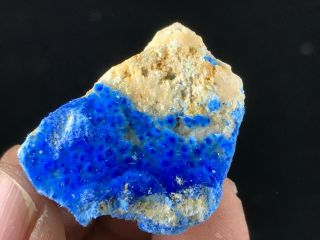 Rare Blue Cyanotrichite On Matrix From China