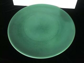 Rare Catalina Island Pottery Matte Green 14” Platter Chop Plate
