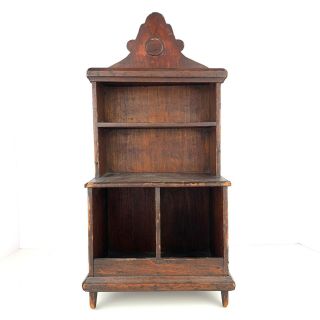 Salesman Sample Wood Antique Cabinet Primitive Furniture Folk Art Piece Nr