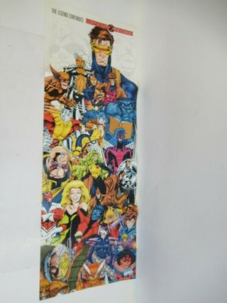 1991 Sdcc Marvel Xmen Mutant Genesis Comic Door Poster Rare Jim Lee 13.  5 " X 37 "