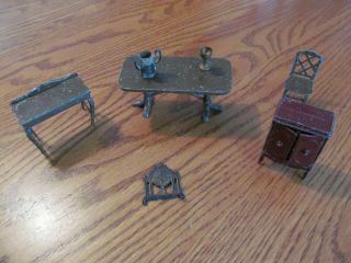 Vintage Tootsie Toy Doll House Furniture,  Dining Room