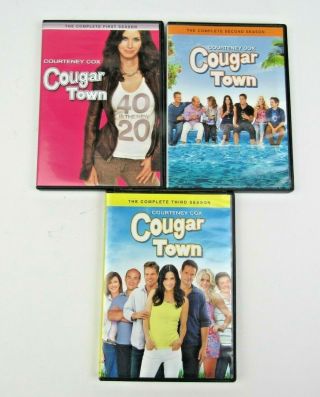 Cougar Town - The Complete Season 1 2 & 3 Rare (8 Disc) Set Dvd Courteney Cox