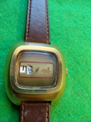 Rare Cronel Jump Hour Watch Automatic 2