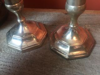 Vintage Silver Plated Candlesticks Candle Holder Made In India 3 1/2 