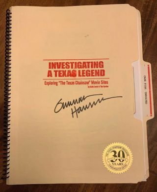Very Rare The Texas Chainsaw Massacre Movie Sites Book Signed By Gunnar Hansen.