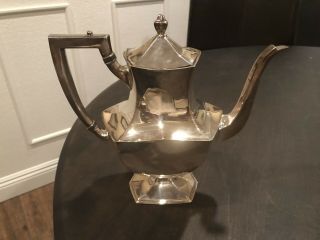 Stunning Antique Simpson Hall Miller Silver Plate Tea Pot 9”