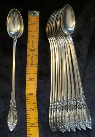Towle King Richard Sterling Silver 925 Iced Tea Spoons 8.  25 " No Monogram