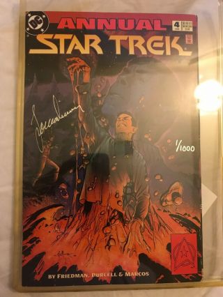 1 Of 1000 Rare Dc Star Trek Annual 4 (1993) With,  Leonard Nimoy Signed