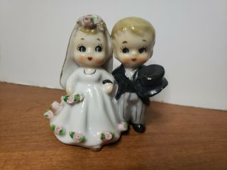 Adorable Vintage Small Bride Groom Bell For Cake Topper
