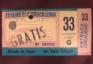 Fc Barcelona V Porto 1972 Uefa Cup Rare Ticket Football Memorabilia Barca Futbol