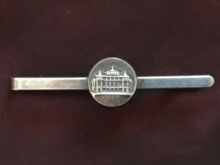 Vintage French Tie Pin Silver " Opera Paris " - " L 