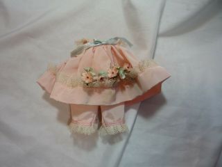 Vintage Vogue Strung Ginny Doll Mistress Mary Outfit In Pink - Ginny