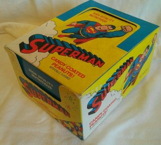 Rare 1966 Superman Dealer Display Counter Top Candy Peanut Box