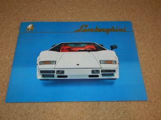 Very Rare 1985 Oem Lamborghini Countach Lp5000 Qv Quattrovalvole Sales Brochure