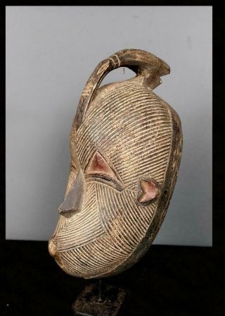 Old Tribal Songye Kifwebe Mask With Bird - - Congo 3