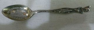 Antique Figural Native American,  Sterling Silver Souvenir Spoon,  By P&b