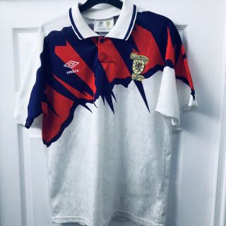 Rare Vintage Retro Scotland Away 91/93 Football Soccer Top Shirt Small