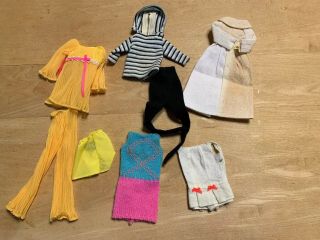 Vintage Barbie Clothes - Lemon Kicks,  Blue/pink Knit Dress - More