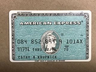 Vintage 1976 American Express Credit Charge Card