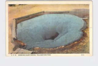 Antique Postcard National State Park Yellowstone Morning Glory Pool 2