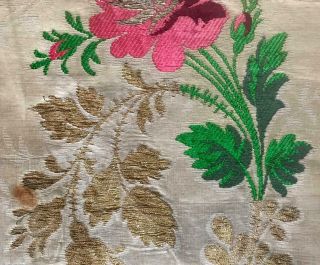 Rare Fragment 18th/19th Century Silk Gold Thread,  Spitalfields,  Lyon 399