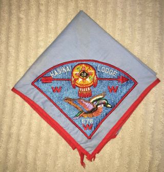 Hasinai Lodge 578 Neckerchief (rare) Boy Scouts Order Of The Arrow