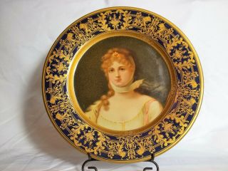 Antique 1905 Metal Vienna Art Plate/tray In Rare