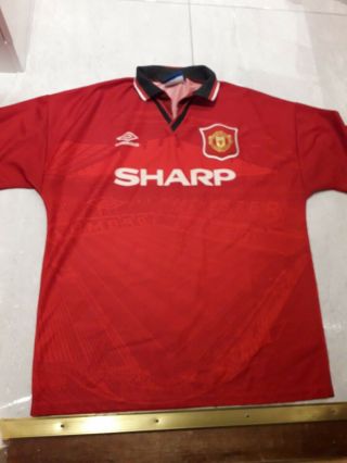 Manchester United 1994 - 1995 Home Shirt Xl (pre - Owned) Rare