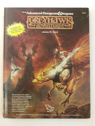 Ad&d 1st Edition Hardback Greyhawk Adventures 2023 Rare 1988 Dungeons Dragons