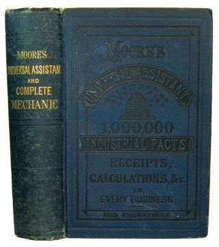 Antique Cookbook Farm Guide 1881 Home Medical Bees Soap Wood Metal Work Mechanic