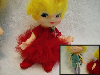 Remco Betty Ballerina Finger Ding Doll Puppet / Vintage Tinkerbell? Set 2 1969