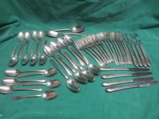 48 Pc Set Wm.  Rogers & Son Is Exquisite Silverplate Flatware Service For 8,