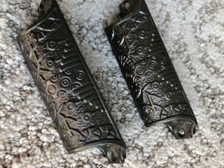 Antique Cast Iron Bin Pulls (2) - Eastlake Windsor Pattern By Sargent - 1880s