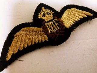 Rare Flat Ww2 Raf Pilots Wing,  Has Continental French Pin Back To Rear
