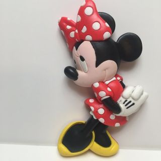 Rare Minnie Mouse 3d Soft Touch Fridge Refrigerator Magnet ©disney - 3.  5 " H