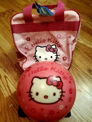 Rare Hello Kitty Bowling Ball With Matching Bag 2004 Edition 10 Lb