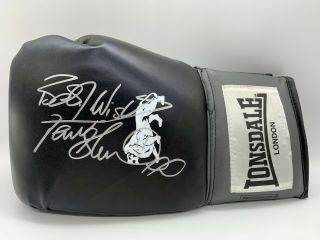 Rare Frank Bruno Signed Boxing Glove,  Autograph Mike Tyson World Champion