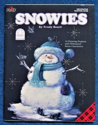Rare Snowies Painting Pattern Book Trudy Beard Snowman Christmas -