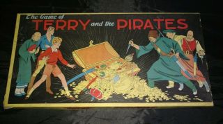 Ultra Rare Vintage Terry And The Pirates 1937 Board Game Complete