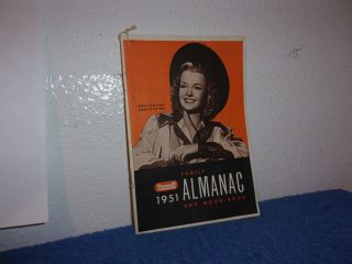 Vintage Dale Evans (rare) On Cover Of Rexall Family Almanac & Moon Book.  1951