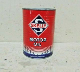 Vintage Skelly Oil Can Quart Nos Gas Rare Handy Sign Sunoco Texaco Mobil Shell 4