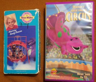 Rare Barney & The Backyard Gang 3 Wishes First Cover Vhs Singing Circus