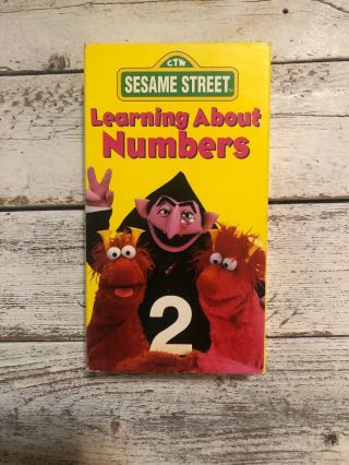 Sesame Street - Learning About Numbers (vhs,  1996) The Count Rare