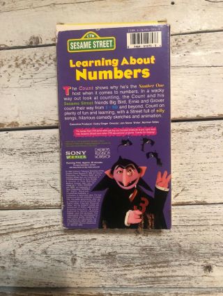 Sesame Street - Learning About Numbers (VHS,  1996) The Count RARE 2