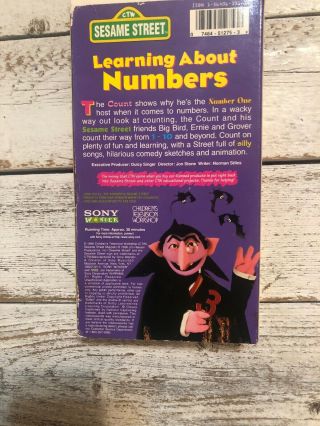 Sesame Street - Learning About Numbers (VHS,  1996) The Count RARE 3