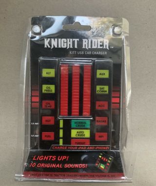 Ultra Rare Knight Rider Kitt Usb Talking Car Charger Lights And Sounds Thinkgeek