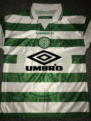 Celtic Home Shirt 1997/98 Small Rare And Vintage